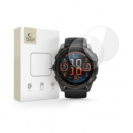 Tech-Protect kaitseklaas Glass Fit+ Garmin fenix 8/8 Pro 51mm 2tk, läbipaistev