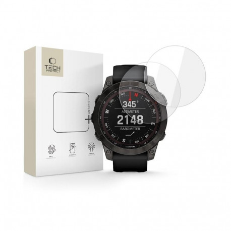 SZKŁO HARTOWANE TECH-PROTECT GLASS FIT+ 2-PACK GARMIN FENIX 7X / 7X PRO CLEAR