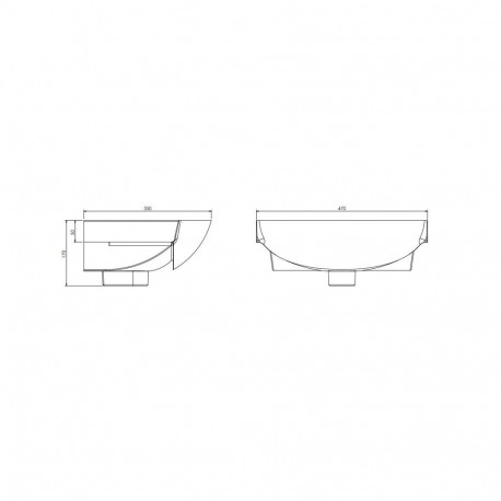 keraamiline valge Tomaso 45 valamu