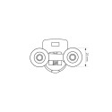DOUBLE UPPER ROLLERS 23MM GREY 2PCS