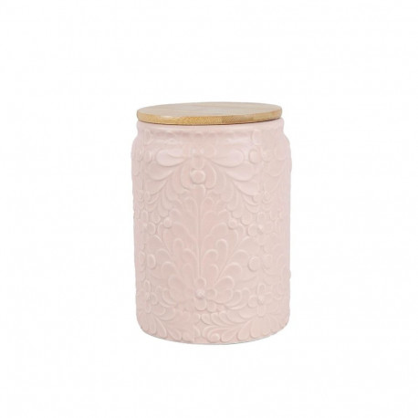 CANIST BAMB LID PINK 10.7X16.2CM 1100ML