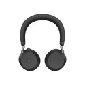 JABRA Evolve2 75 Headset on-ear Bluetooth wireless active noise cancelling USB-A noise isolating bla