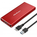 Qoltec SSD enclosure 2TB M.2, red