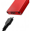 Qoltec SSD enclosure 2TB M.2, red