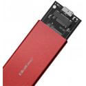Qoltec SSD enclosure 2TB M.2, red