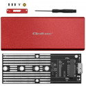 Qoltec SSD enclosure 2TB M.2, red