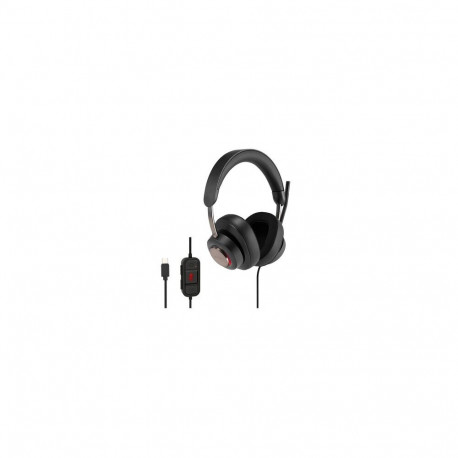 Kõrvaklapid+mikrofon Kensington K83451WW H2000 USB-C (USB-A adapter) On-Ear Headset, must, helikontr