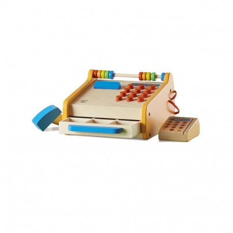 Mängu kassaaparaat, puust, 20 x 19,5 x 12 cm, 3+