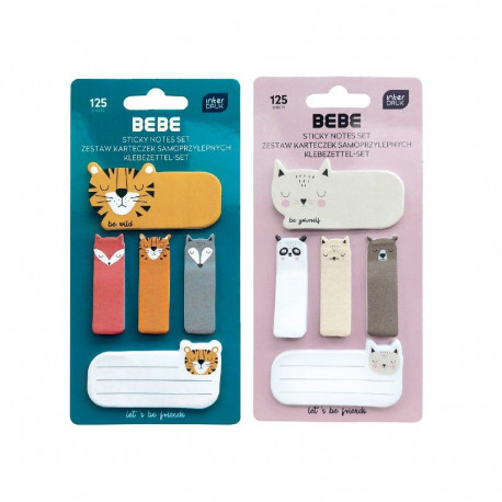 Märkmepaberite komplekt 125 lehte BEBE Friends assortii, Interdruk
