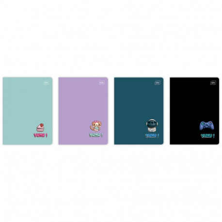 Kaustik A5 32 lehte 70g, jooneline 3-värviga, UV Yuhu assortii, Interdruk