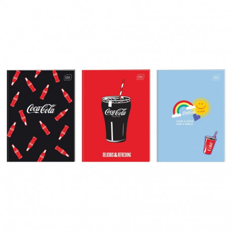 Kaustik A4 32 lehte 70g jooneline Mat+UV Coca Cola assortii, Interdruk