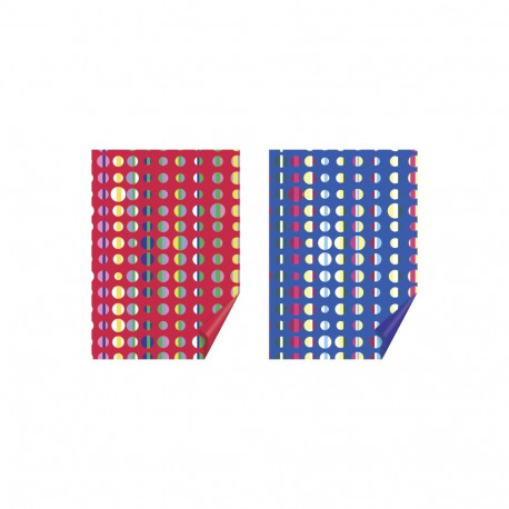 Käsitöökartong 50x70cm 300g punane/sinine täpid, Heyda