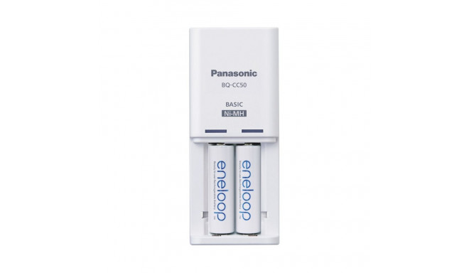 Akulaadija Panasonic eneloop BQ-CC50 + 2x1900mAh AA akut, AA/AAA 2 laadimiskanalit, aeg 12h