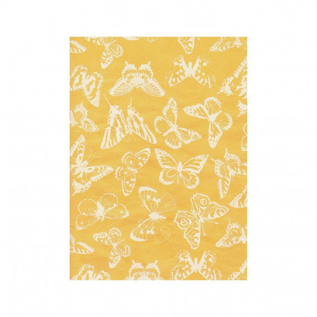 Nepaali paber A4 Butterfly White on Tiger Yellow
