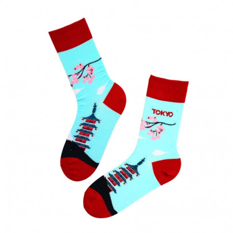 SOKISAHTEL CITY SOCKS TOKYO puuvillased sinised sokid