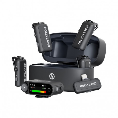 Hollyland juhtmevaba mikrofonisüsteem LARK MAX 2 Combo 4-inimese versioon Camera RX + USB-C RX