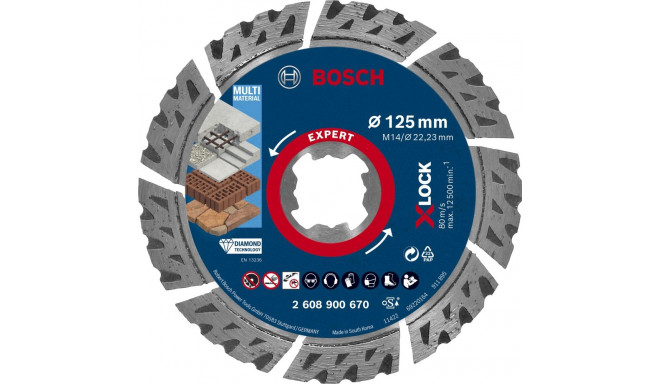 Bosch EXPERT X-LOCK Multi Material 125 x 22,23 x 2,4 x 12