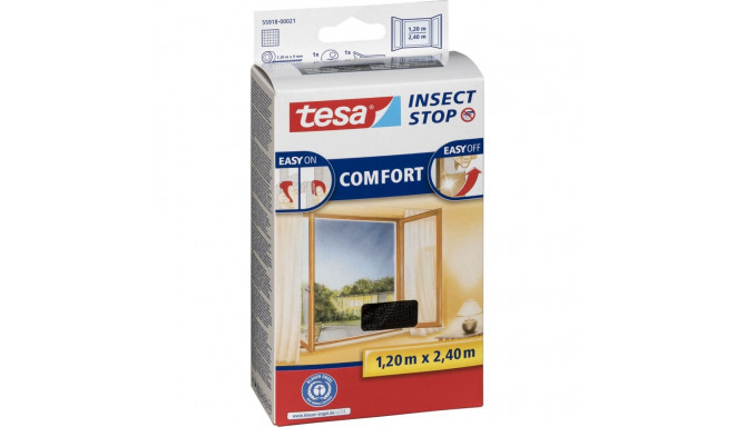 Tesa Fliegengitter Fenster klett 1,2x2,4m must 55918