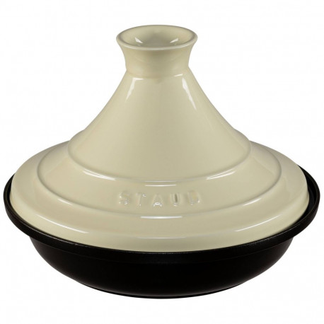 Staub 28cm ümmargune kreemjas malmist tažiin