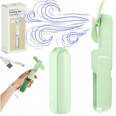 Lauaventilaator mini käeshoitav kokkupandav ventilaator kaasaskantav USB roheline