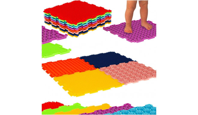 Montessori sensoorne puzzle matt jalamassaažiks 8 tükki