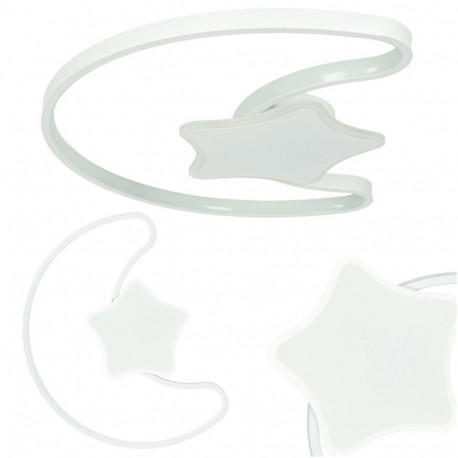 LED laeplafondilamp lastetuppa timmitav LUMELA + kaugjuhtimispult moon white