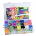 Kiddyz 4400pcs Bracelet Making Kit Rubber Bands Hooks Clips & Charms Organized Storage Box Multicolo