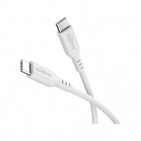 USB-C kaabel 1.5m, USB 2.0, 0.48 Gbit/s, silikoon, valge