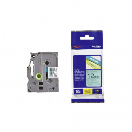 Adhesive tape/marker tape BROTHER TZE-731 12mm black green