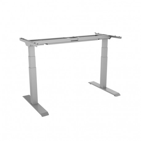 Electric desk frame LOCTEK 3-telescopic 2-motor silver
