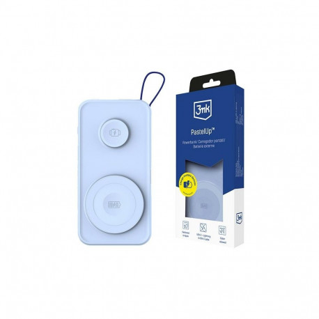 3MK Powerbank PastelUp 10,000mAh 22.5W with Magsafe + Apple Watch charging blue