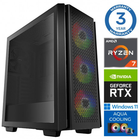 INTOP AQUA Ryzen 7 8700F 32GB DDR5 500SSD M.2 NVME RTX3050 8GB WIN11Pro