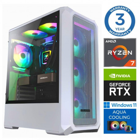 INTOP AQUA Ryzen 7 7700X 64GB DDR5 1TB SSD M.2 NVME+2TB RTX5060Ti 16GB WIN11