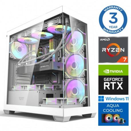 INTOP AQUA Ryzen 7 7700X 32GB DDR5 1TB SSD M.2 NVME+2TB RTX5060 8GB WIN11