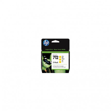 HP 712 3-pack 29-ml Yellow DesignJet Ink Cartridge