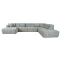 Corner sofa FORTE U-shape RC, beige
