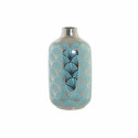 Vase DKD Home Decor 13 x 13 x 26 cm Porcelain Turquoise Oriental Chromed Vase DKD Home Decor 13 x 13 x 26 cm Porcelain Turquoise Oriental Chromed