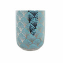 Vase DKD Home Decor 13 x 13 x 26 cm Porcelain Turquoise Oriental Chromed Vase DKD Home Decor 13 x 13 x 26 cm Porcelain Turquoise Oriental Chromed
