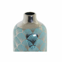 Vase DKD Home Decor 13 x 13 x 26 cm Porcelain Turquoise Oriental Chromed Vase DKD Home Decor 13 x 13 x 26 cm Porcelain Turquoise Oriental Chromed
