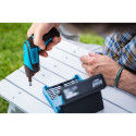 Hazet mini cordless screwdriver 9230B-1, 1/4 bits, including holster (blue/black, 7 pieces)