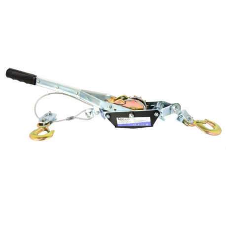 Rokas vinča 2T, dubultā zobrata, 2 āķi, 2,5 m troses, G01072, GEKO