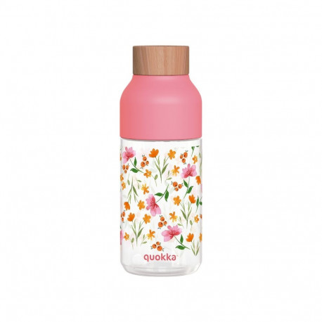Quokka Ice - Butelka na wodę ecozen 570 ml (Pink Flowers)