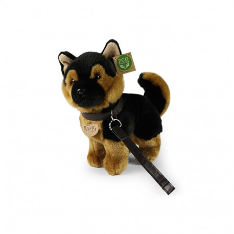 Rappa - Pluszowa realistyczna maskotka Pies Owczarek Niemiecki ze smyczą stojący 23 cm Eco-Friendly