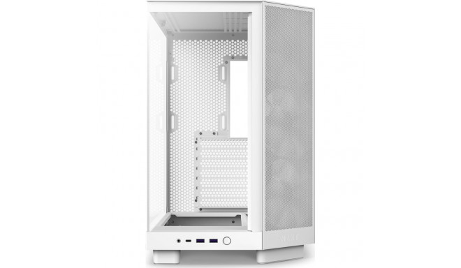 NZXT H6 Flow RGB ATX case with panoramic window, white