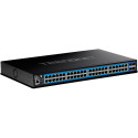 Switch: 48 x 10/100/1000Mbps, 4 x SFP+, web smart, räkitav