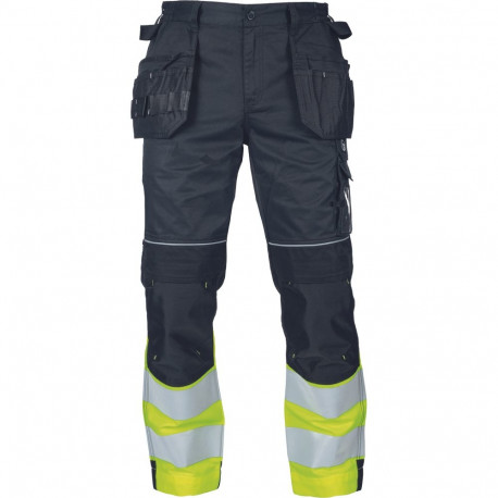 Cerva Max Vivo HV FP ripptaskutega vööpüksid must Hi-Vis kollane 48