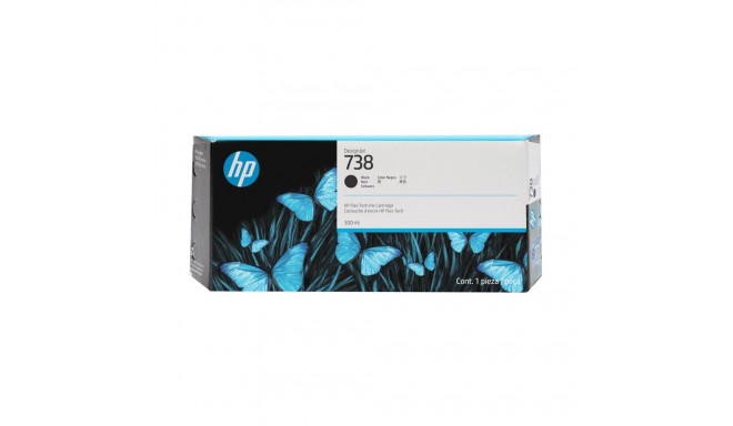 HP 738 300-ml must DesignJet tindikassett