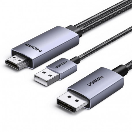 UGREEN HDMI to DisplayPort 4K Cable 2m  4K@60Hz/1080P @60Hz HD169