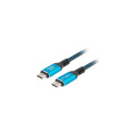 Lanberg CA-CMCM-45CU-0020-BK USB cable 2 m USB C Black, Blue