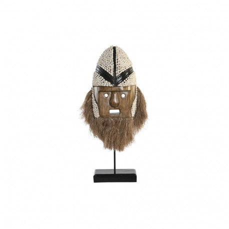 Dekoratiivkuju DKD Home Decor Naturaalne Valge Teokarbid Mask (30 x 10 x 60 cm)
